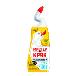 Чистящее средство Мистер Кряк для сантехники Интенсивный Свежесть и чистота Цитрусовый микс 750г