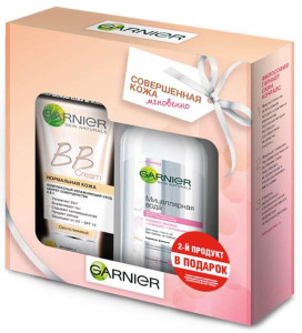 Garnier Набор BB Крем "Секрет совершенства", светло-бежевый, 40 мл + Garnier Мицеллярная вода, очищяющее средство для лица 3 в 1, для всех типов кожи, 125 мл