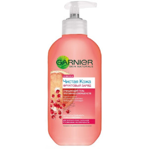 Гель для умывания Garnier Skin Naturals  Чистая кожа, Фруктовый заряд очищающий, для жирной кожи 200 мл - 1