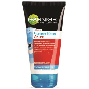 Гель для умывания Garnier Skin Naturals  Чистая кожа, Актив ультраочищающее, с абсорбирующим углем, для жирной кожи 150 мл - 1