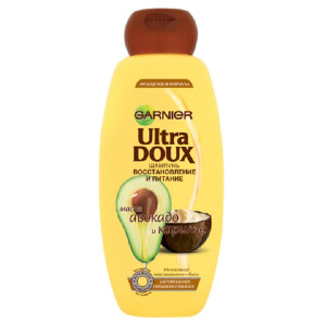 Шампунь для волос Garnier Ultra Doux Масла авокадо и карите для поврежденных, секущихся и сухих волос 400 мл