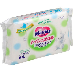 Салфетки влажные детские Flushable (сменный блок) 64шт