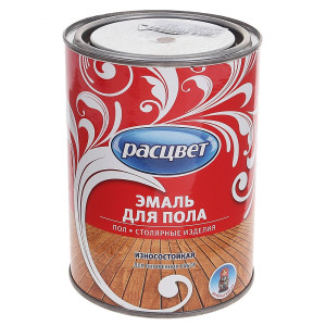Эмаль Расцвет светло-серая для пола 0,9кг