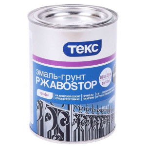 Эмаль-грунт РжавоStop Профи молотковая серебристая 0,9кг