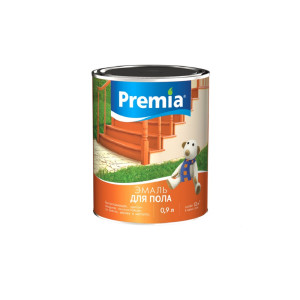 Эмаль Premia для пола серая 0.9 л