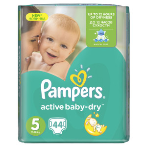 Подгузники Pampers Active Baby-Dry Junior 11-18кг 44шт