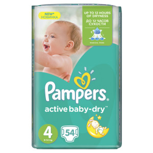 Подгузники Pampers Active Baby-Dry Maxi 7-14кг 54шт