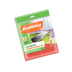 Салфетка ХОЗЯЮШКА микрофибра универсальная 30*30см KC-04 1шт