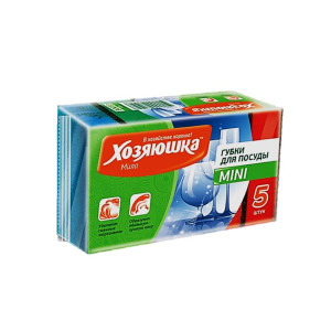 Губка для посуды Хозяюшка Мила 5шт Мini 5шт