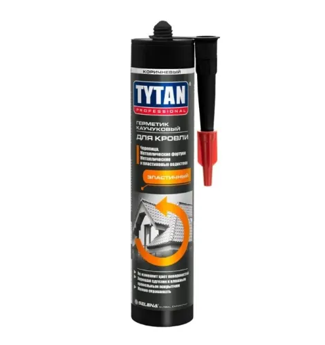 Герметик каучуковый Tytan для кровли коричневый 310 мл – 1