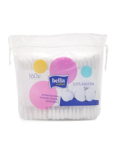 Ватные палочки bella cotton 160 шт  п/эт.