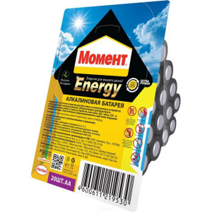Батарейка Момент Energy алкалиновая тип АА напряжение: 1.5V 20 шт