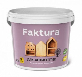 Лак-антисептик Faktura бесцветный шелковисто-матовый 0.9 л
