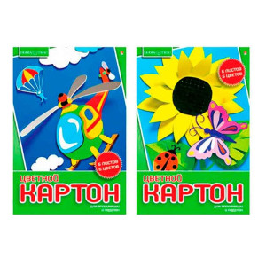CB 11-405-266 Альт Цв. картон "Хобби тайм" А4 5л 5