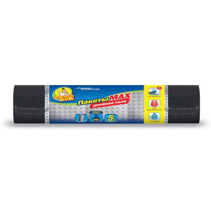 Пакет для мусора ФБ LD 90*130/240л 5шт черный особопрочные