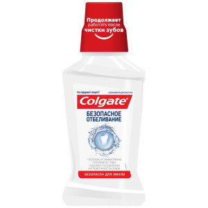 COLGATE Безопасное отбеливание ополаскиватель для полости рта, 250 мл