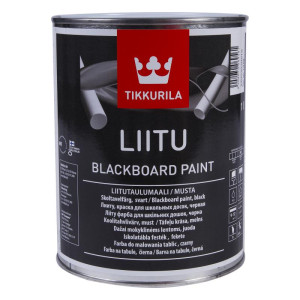 Краска Tikkurila Liitu для школьных досок матовая черная 1 л