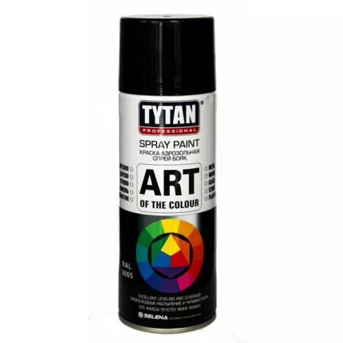 Tytan Professional Art of the colour краска аэроз. черная глянец (ral 9005) 400  мл – 1