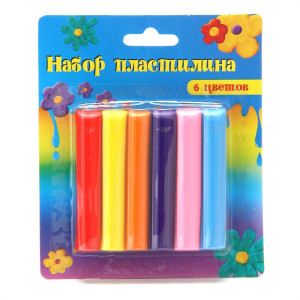 ХОББИХИТ Набор пластилина, 6 цв. по 10г