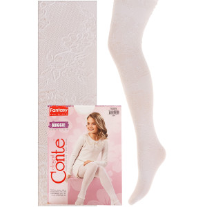 Maggie Колготки дет 50 ден цветы Bianco,104-110