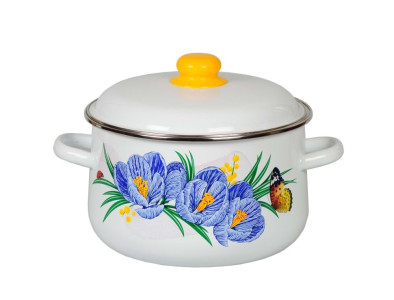 Кастрюля конич. "КРОКУСЫ" 2,0л  1с45я