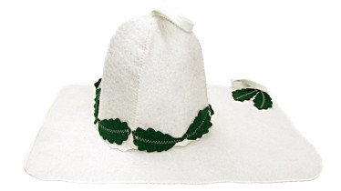 Набор для бани OBSI Дубок шапка и коврик