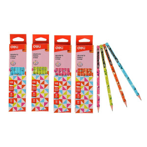 Карандаш чернографитный Deli HB  шестигранный