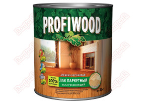 Лак паркетный Profiwood глянцевый износостойкий акрил-полиуретановый 2.5 кг