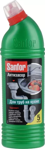 Чистящее средство Sanfor Трубы для прочистки труб на кухне гель 750 мл – 1