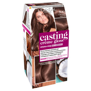 L'Oreal Paris Стойкая краска-уход для волос "Casting Creme Gloss" без аммиака, оттенок 500, Светлый каштан - 1