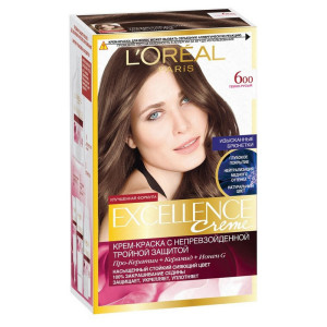 L'Oreal Paris Стойкая крем-краска для волос "Excellence", оттенок 6.00, Темно-русый - 1