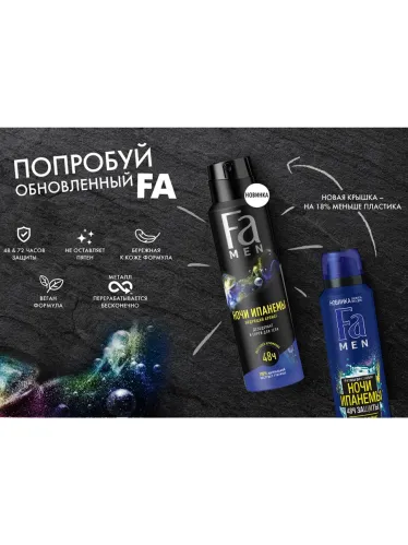 Дезодорант спрей Фа Ритмы Бразилии Ночи Ипанемы с ароматом ночного жасмина, 48 ч 150 мл – 4