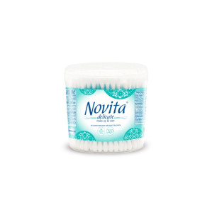 Ватные палочки Novita Delicate стакан 200 шт