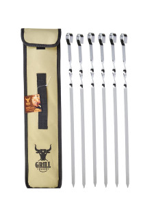 Шампура Grillboom нержавеющая сталь набор 6 шт по 45 см