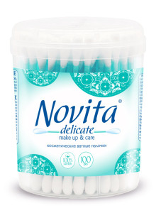 Ватные палочки Novita Delicate стакан 100 шт