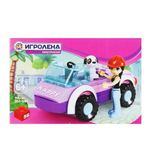Конструктор Игроленд с машиной 56 деталей