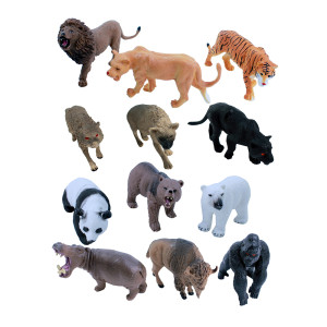 Фигурка "Дикие животные", ПВХ, 12х10х2,5см, 12 дизайнов