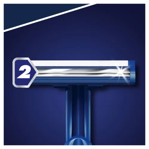 Бритвенный станок Gillette Blue2 одноразовый с 2 лезвиями фиксированная головка 10 шт – 7