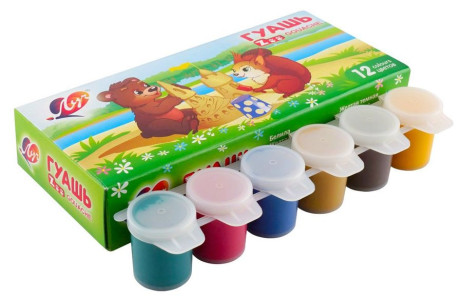 Краски гуашь Луч ZOO 12 цветов