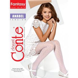 Anabel Колготки дет 20д, сердечки natural,128-134