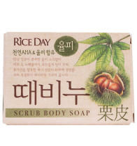 Мыло-скраб туалетное Lion Korea Rice Day Каштан 100 гр