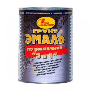 Грунт-эмаль Новбытхим 3 в 1 по ржавчине белая 0.4 л