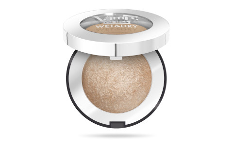 Тени для век Pupa Vamp! Wet&Dry  запечённые с Сияющим Финишем тон 100 Champagne Gold 1 гр
