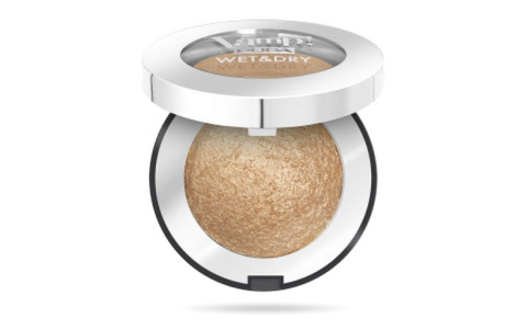 Тени для век Pupa Vamp! Wet&Dry  запечённые с Сияющим Финишем тон 101 Precious Gold 1 гр