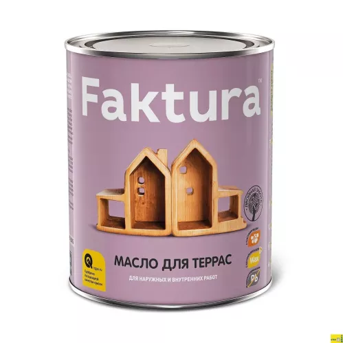 Масло для террас Faktura бесцветный шелковисто-матовый 2.7 л – 1