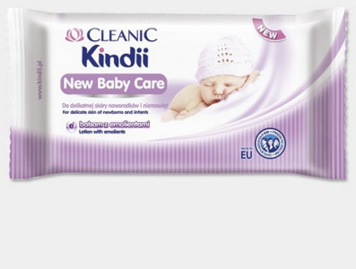 Влажные салфетки Kindii New Baby Care для детей и младенцев 60 шт