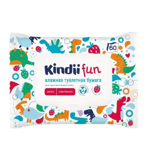 KINDII влажная т.бумага 60шт Fun для детей и младенцев,клапан/10