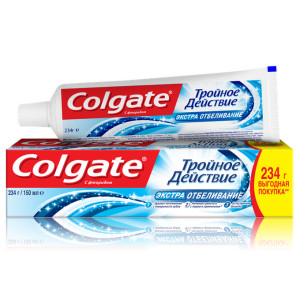 З/п.Colgate Тройное действие Экстра Отбеливание 150мл