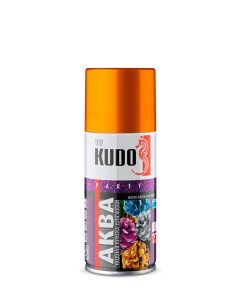Краска Kudo Аква аэрозольная водная смываемая для хобби и творчества цвет серебрянный металлик 210 мл