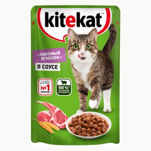 Корм для кошек Kitekat Лакомый ягненок в соусе 85 гр